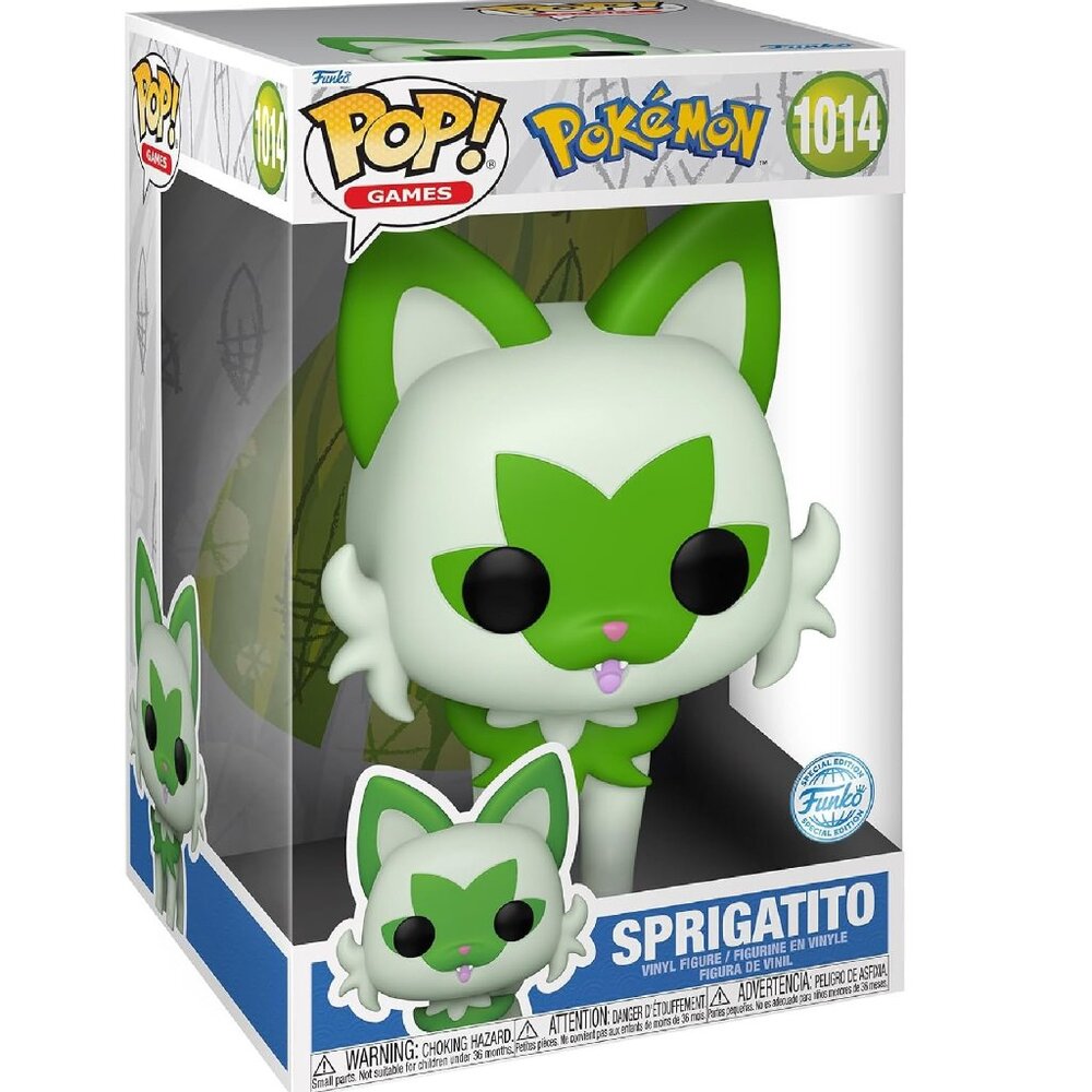 Funko POP! Jumbo Pokémon Sprigatito Figure #1014 Anime Collectible *BOX DAMAGE*
